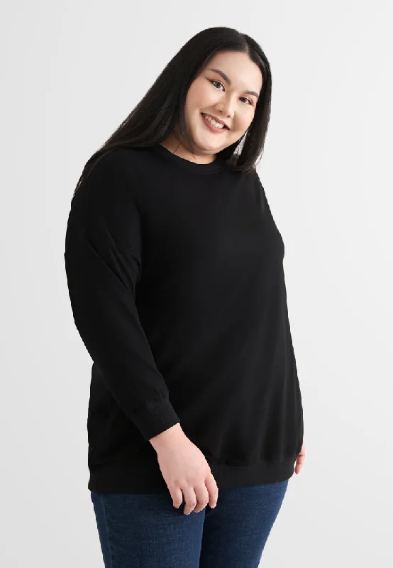 Jade Minimalist Pocket Jumper - Black