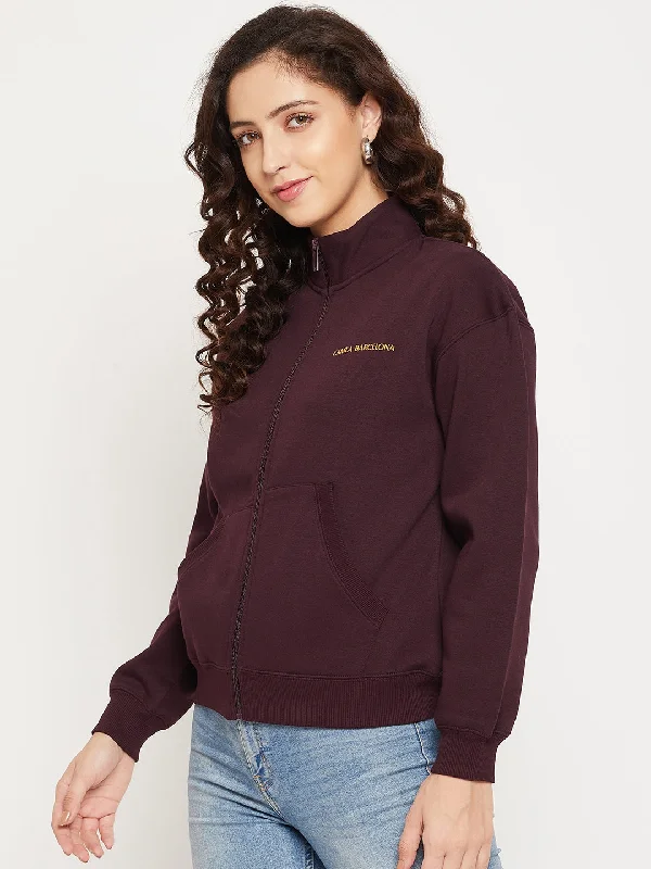 Camla Women Wine Sweatshirt