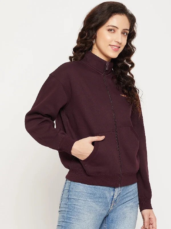 Camla Women Wine Sweatshirt