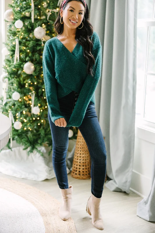 Feeling Your Best Self Emerald Green Sweater