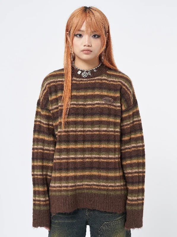 Hazel Striped Chunky Knit Jumper