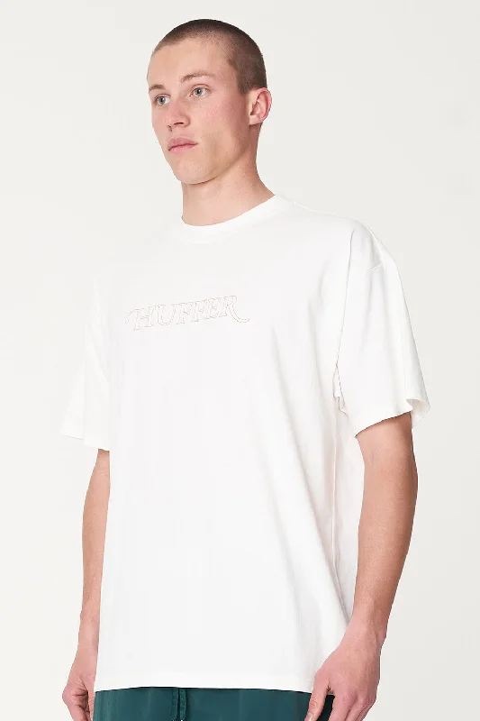 Huffer Mens Box Tee/Stitched Up Chalk