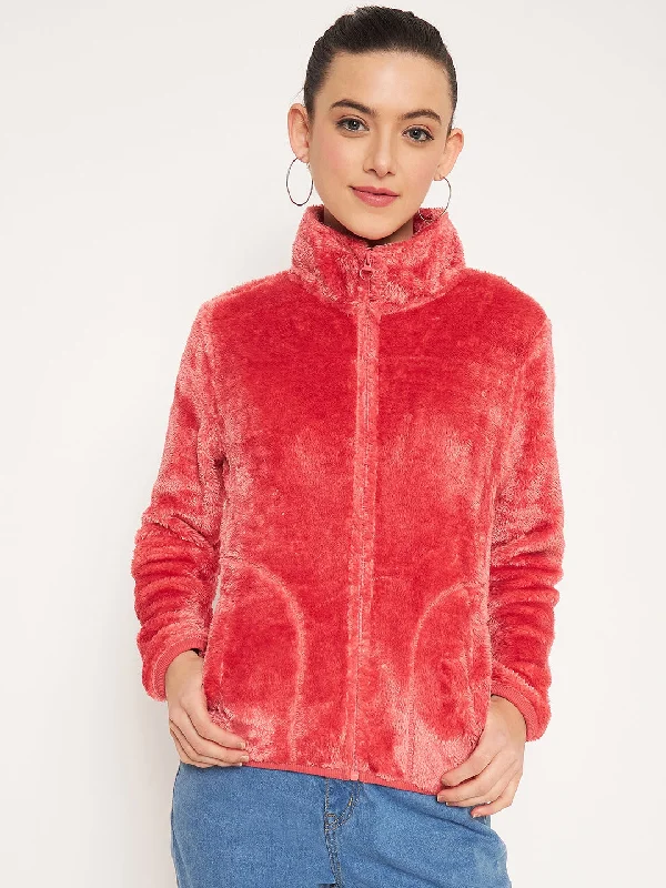 Madame Lightpink High Neck Sweatshirt