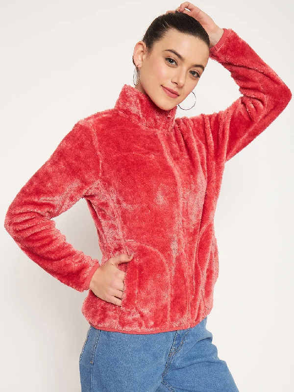 Madame Lightpink High Neck Sweatshirt