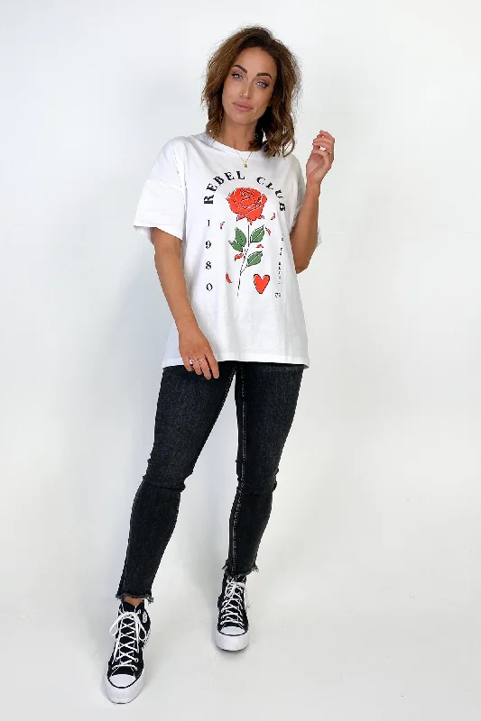 Rebel Club by Shine On Club 80's Tee White