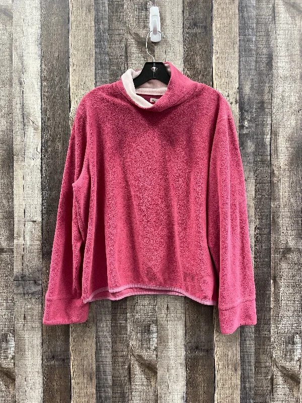 Top Long Sleeve Fleece Pullover By Danskin Now  Size: Xl