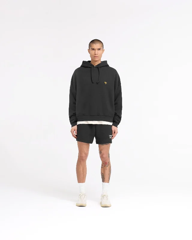 247 On His Shoulders Boxy Hoodie - Off Black