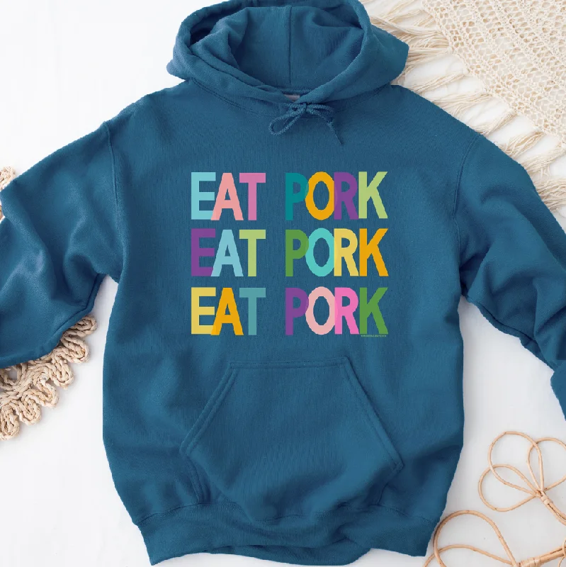 All The Colors Eat Pork Hoodie (S-3XL) Unisex - Multiple Colors!