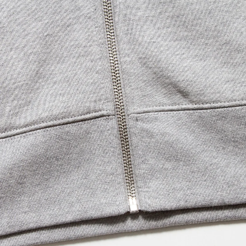 BB Smiley Crest - Zipped Hood - Grey