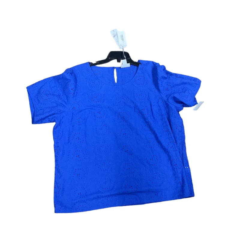 Blue Top Short Sleeve Liz Claiborne, Size Xxl