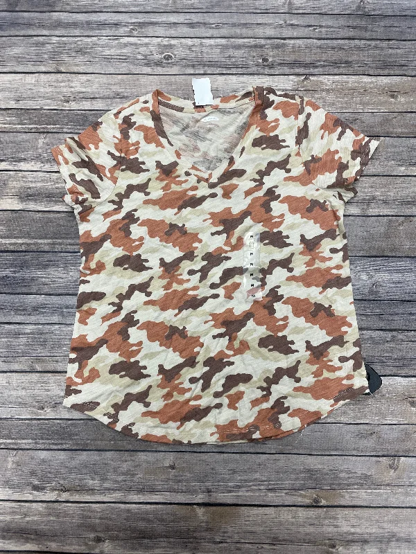 Camouflage Print Top Short Sleeve Old Navy, Size M