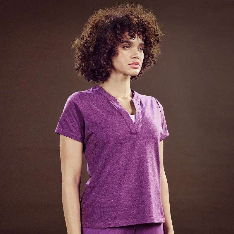 Core Notched Tee - Shadow Purple Marl