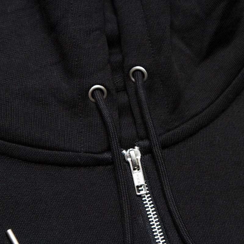 Illegal Rave Crest - Zipped Hood - Black