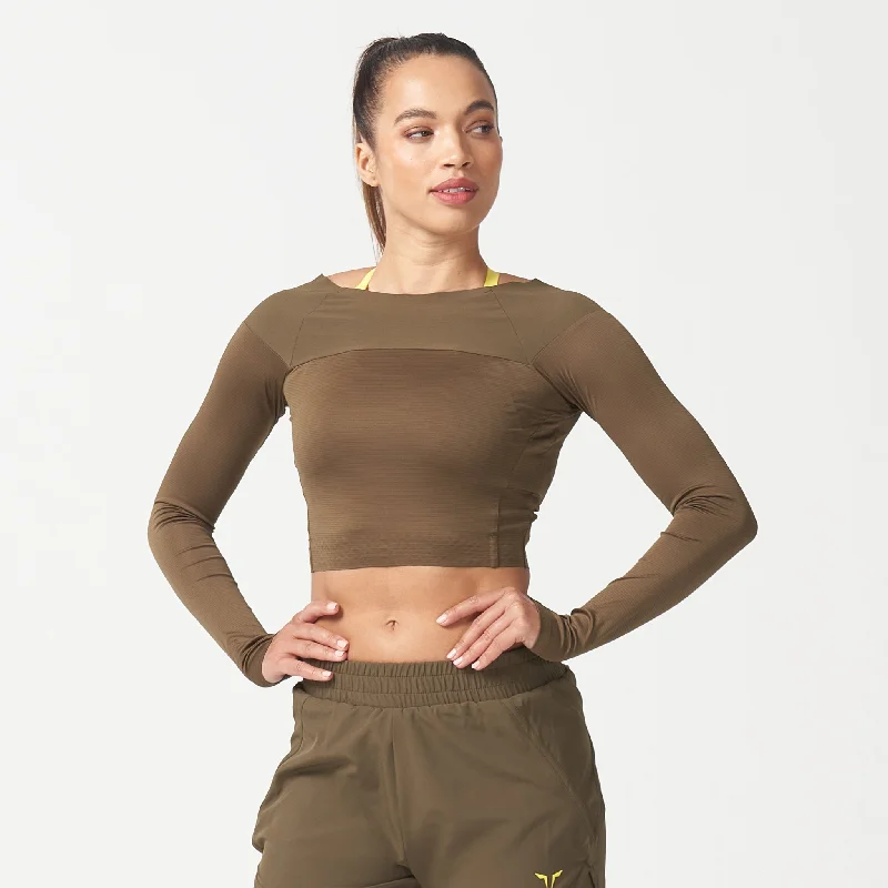 LAB360° Impact Crop Top - Dark Olive