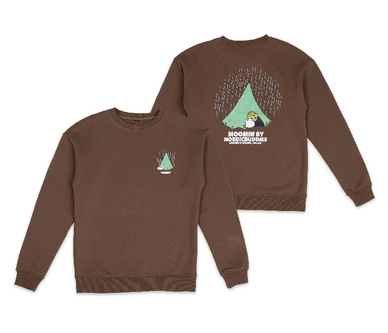 Moomintroll Camping Crewneck College Unisex - Brown