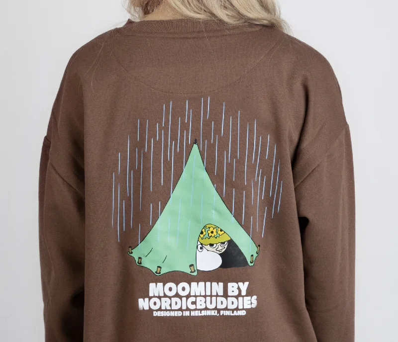 Moomintroll Camping Crewneck College Unisex - Brown