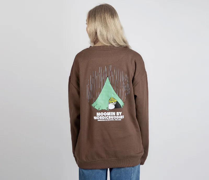 Moomintroll Camping Crewneck College Unisex - Brown