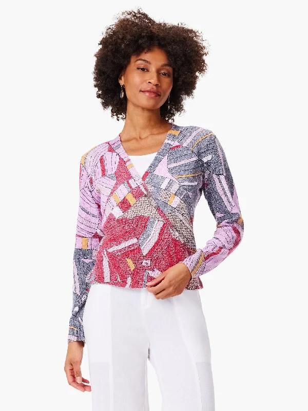 Nic + Zoe Mosaic Floral 4 Way Cardigan