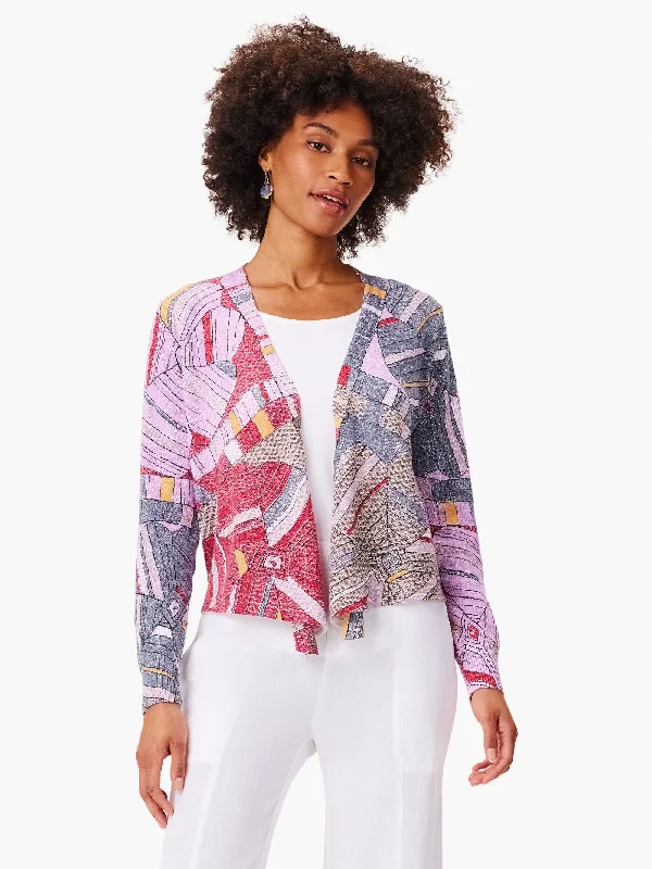 Nic + Zoe Mosaic Floral 4 Way Cardigan