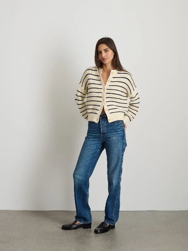 Nico Striped Cardigan in Cotton