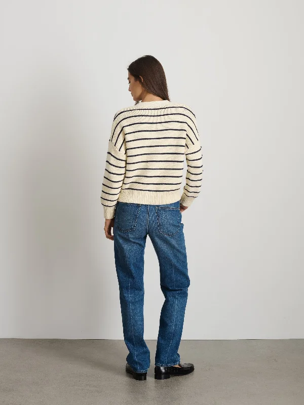 Nico Striped Cardigan in Cotton