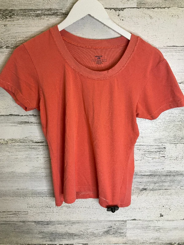 Orange Top Short Sleeve Patagonia, Size M