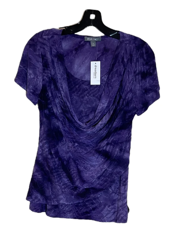 Purple Top Short Sleeve Roz And Ali, Size S