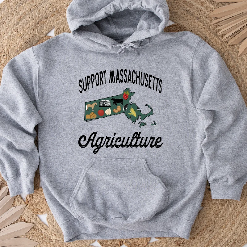 Support Massachusetts Agriculture Hoodie (S-3XL) Unisex - Multiple Colors!