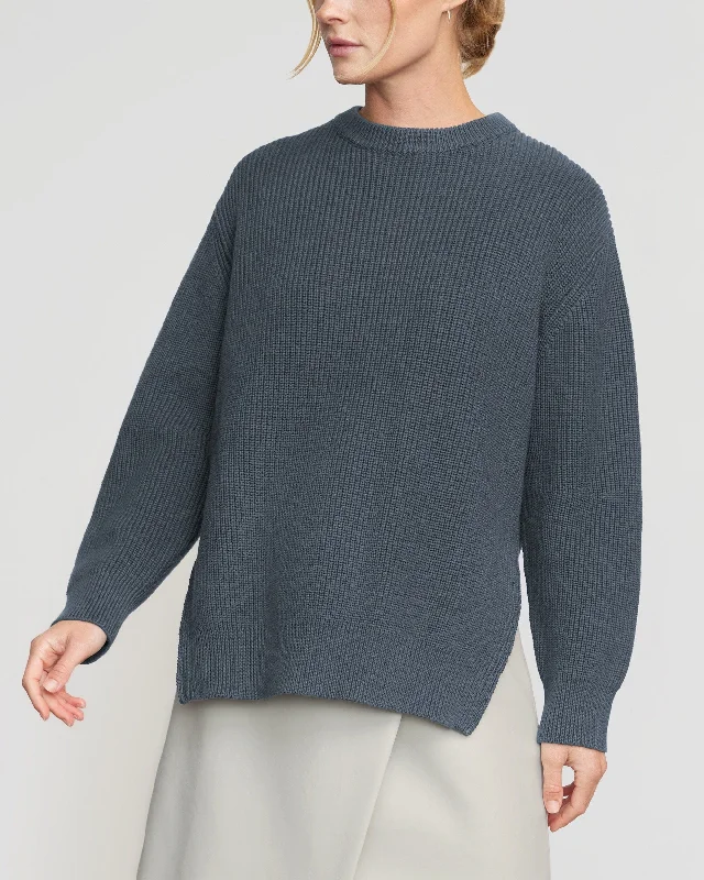 Tate Organic Cotton Side-Zip Sweater