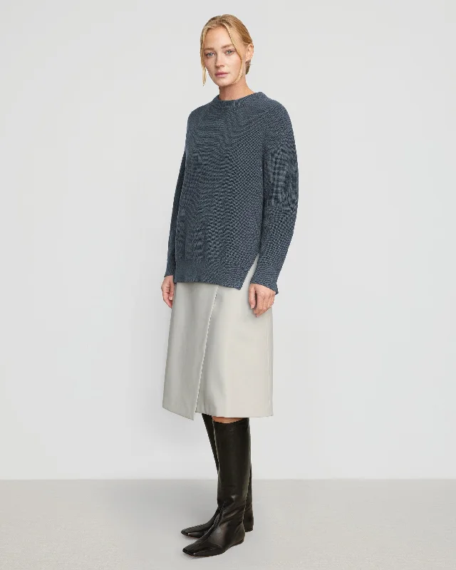 Tate Organic Cotton Side-Zip Sweater