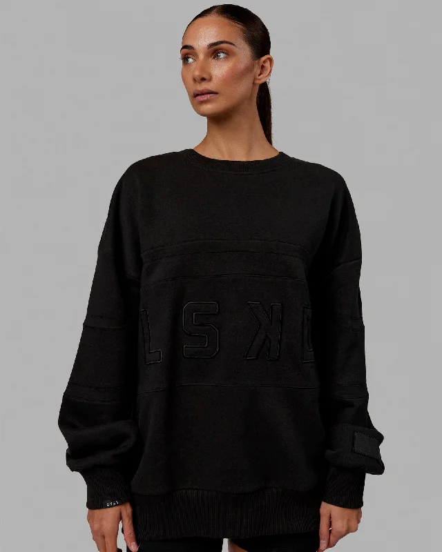 Unisex PrimeTime Sweater Oversize - Black-Black