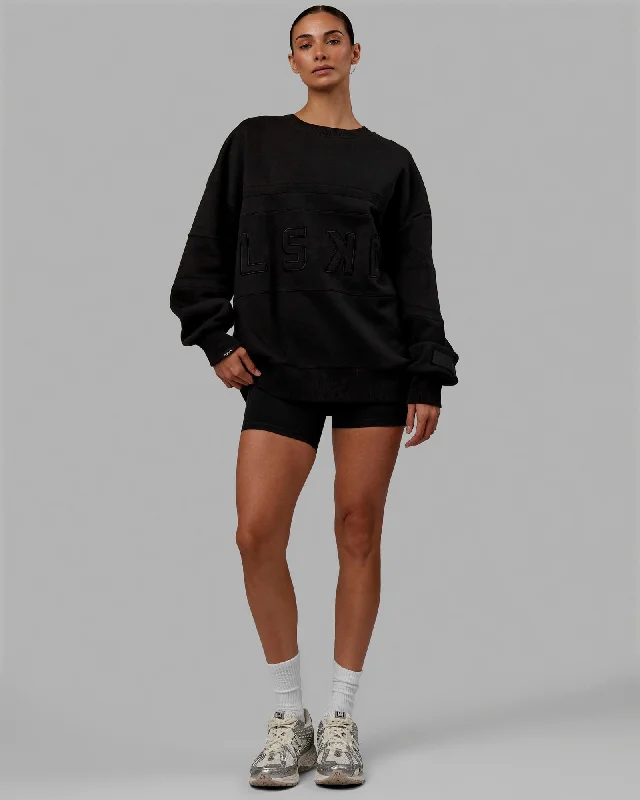 Unisex PrimeTime Sweater Oversize - Black-Black