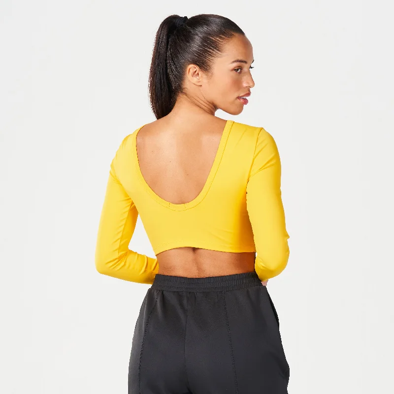 Warrior Crop Top 2.0 - Sun Yellow