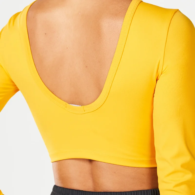 Warrior Crop Top 2.0 - Sun Yellow