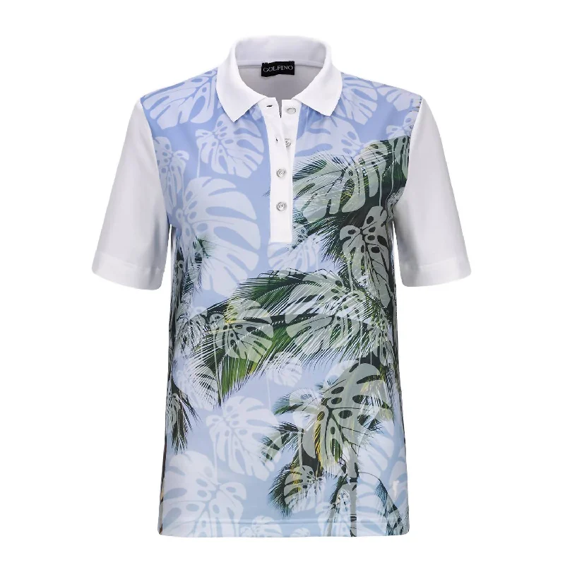 Women's Palm Beach Printed Polo In Optic White