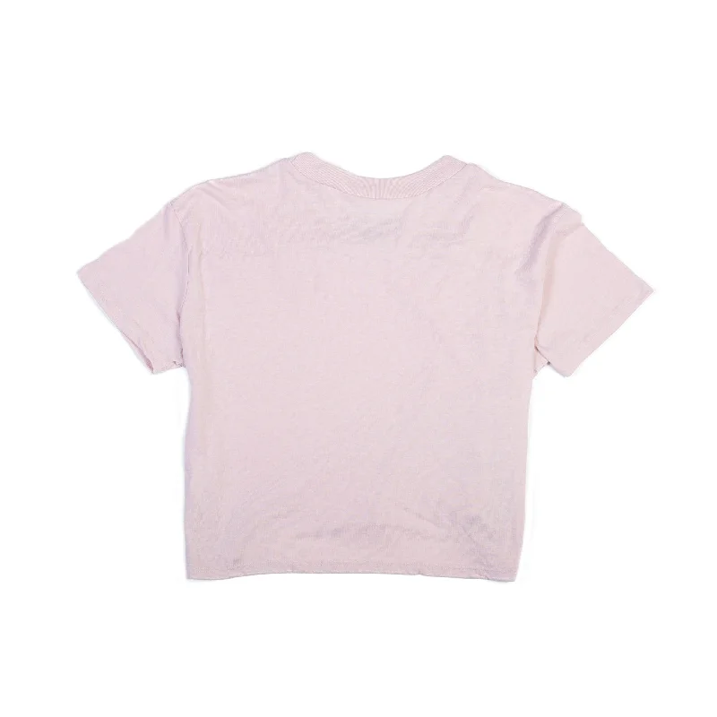 Womens Wave Crop Top - Pink